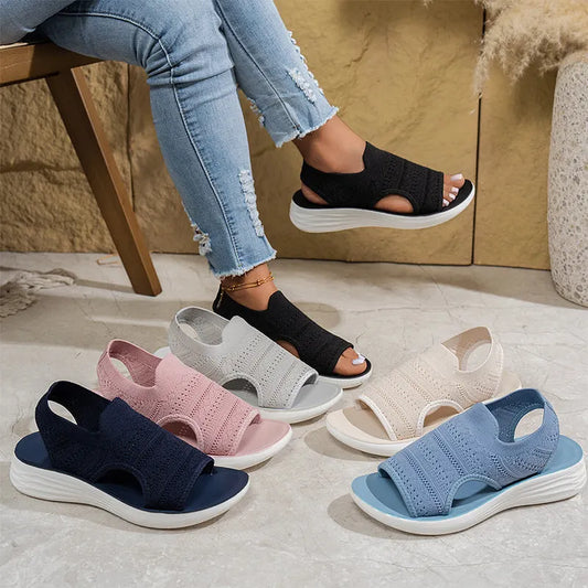 Janice - Mesh Plattform Sandalen