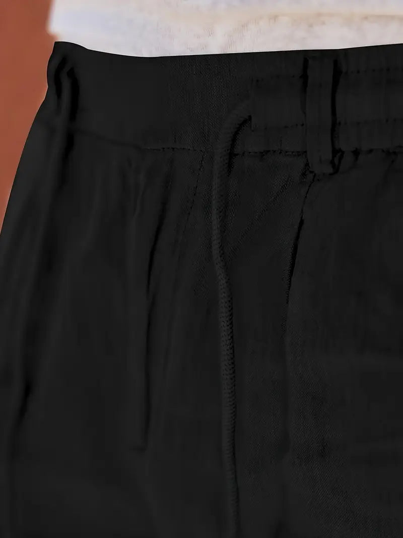 Avenor - Weite Leinenhose mit Kordelbund