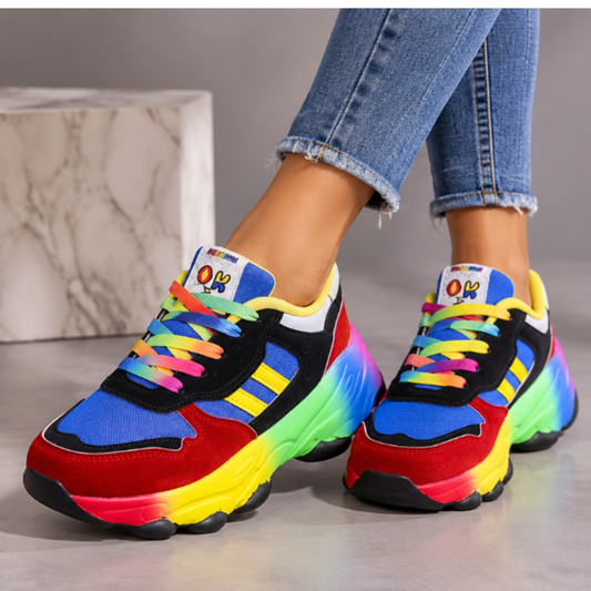 Lunava - Bunter Sneaker mit breiter Spitze
