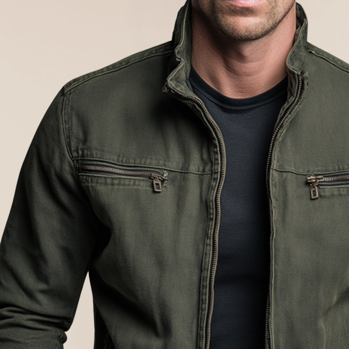 Meroux - Baumwolljacke mit Vintage-Effekt