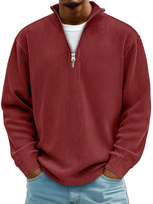 Aurel - Half-Zip Strickpullover