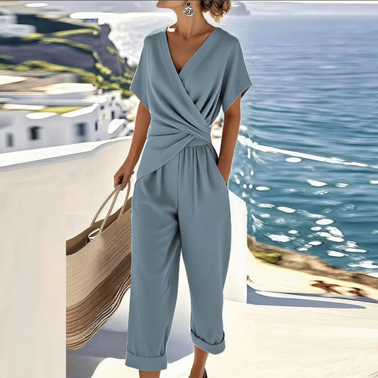 Elaria - Wickel-Zweiteiler mit Cropped-Hose