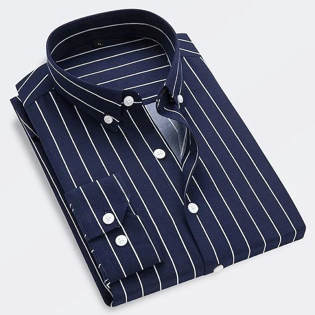 Ervino - Slim-Fit Streifenhemd aus Baumwolle