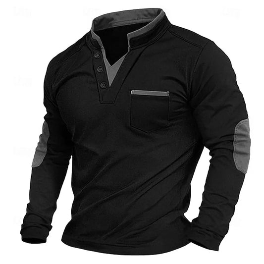 Kenton - Lockerer Strickpullover mit Knopfkragen