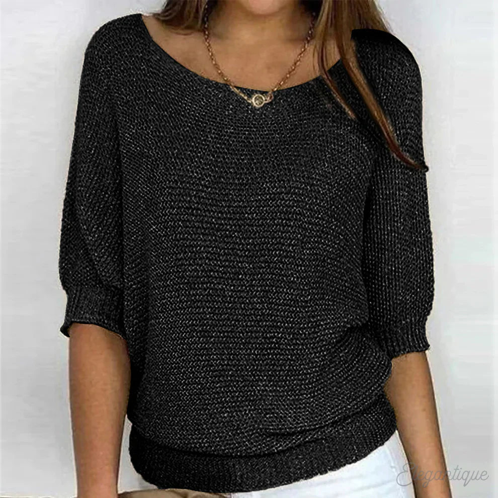 Liviana - Leichter Zopfstrick Pullover