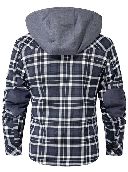 James - Gefütterte Flanelljacke mit Kapuze