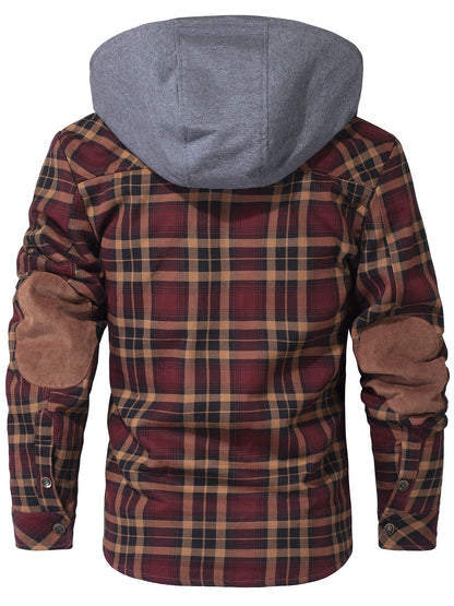 James - Gefütterte Flanelljacke mit Kapuze