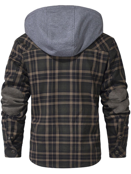 James - Gefütterte Flanelljacke mit Kapuze