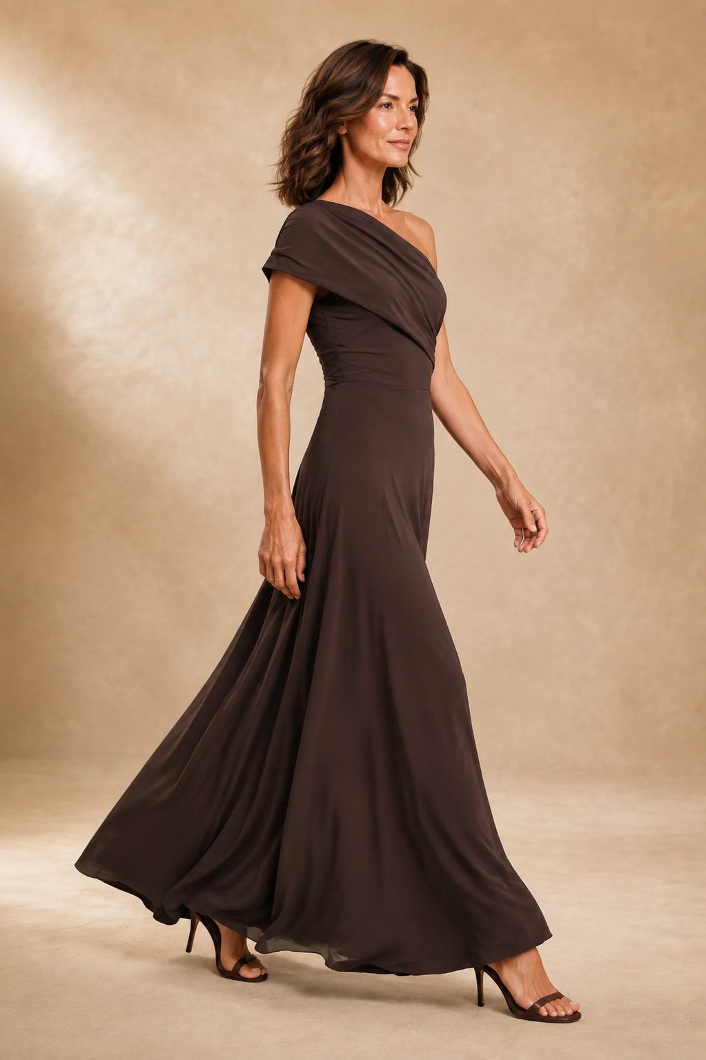 Jody - Drapiertes Ein-Schulter-Maxikleid