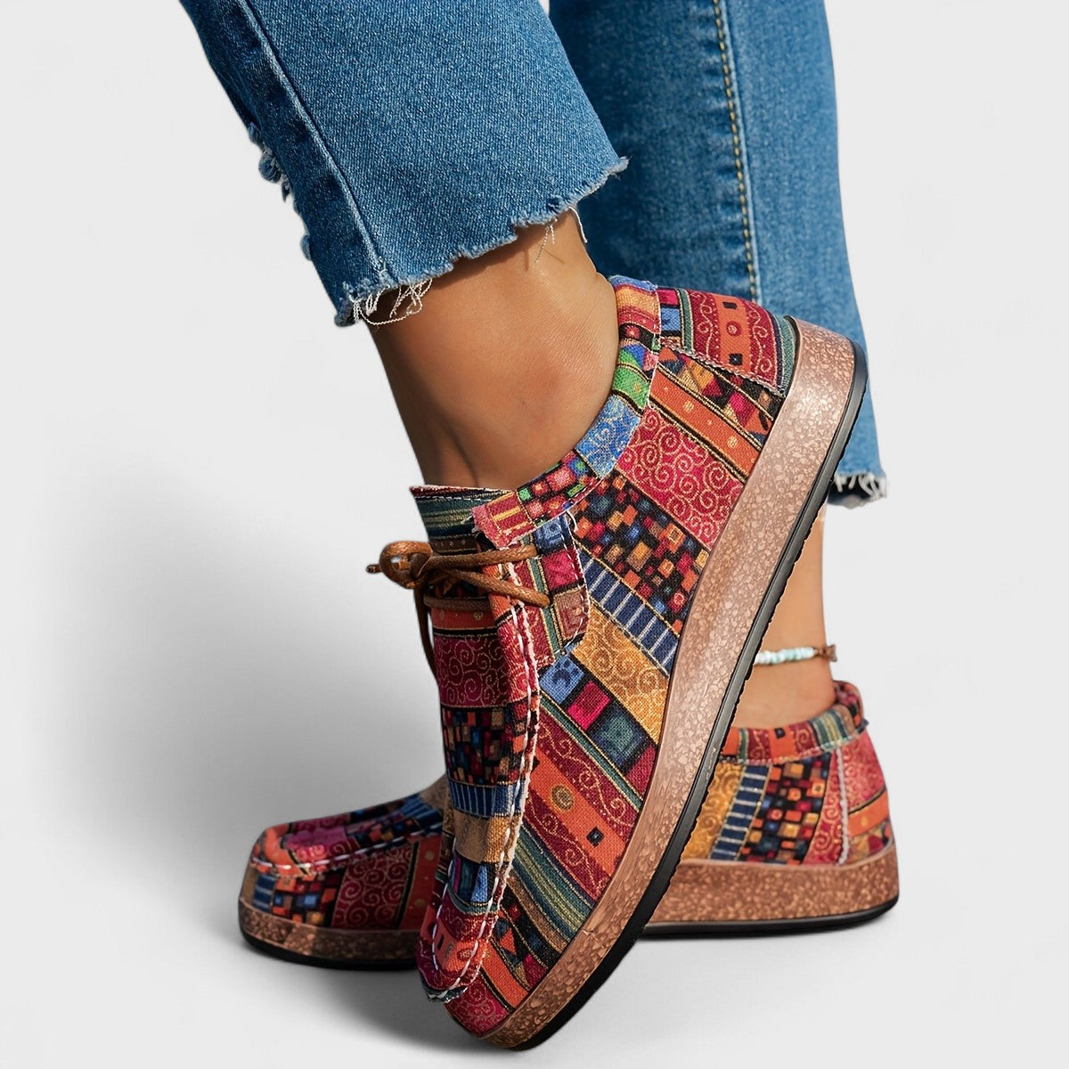 Seryphina - Gemusterte Freizeit-Sneaker