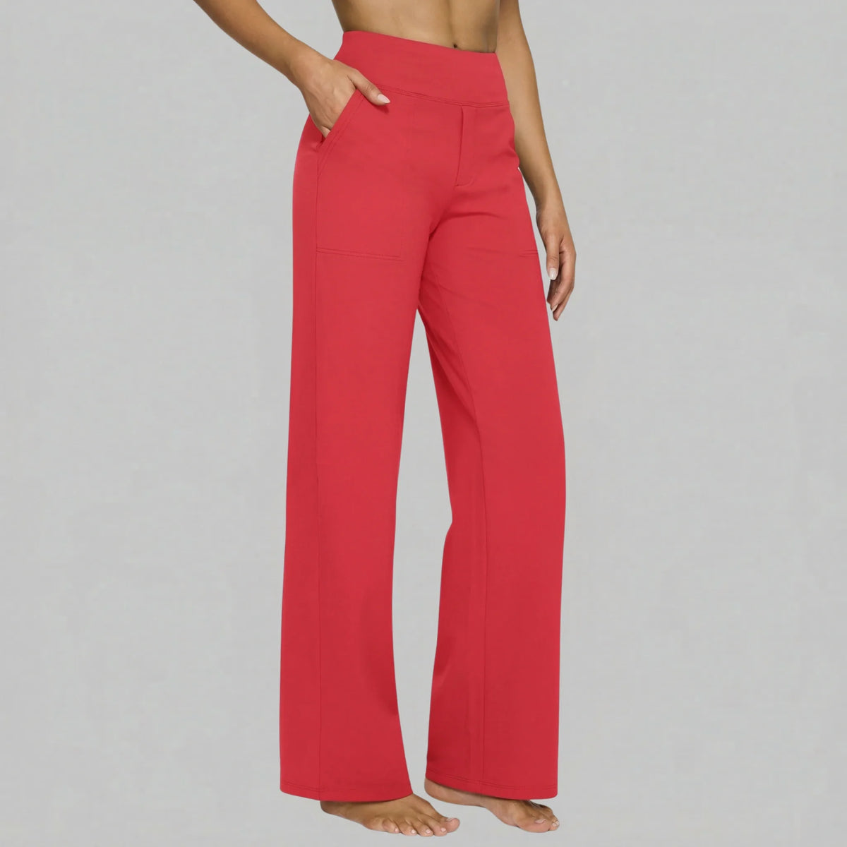Klara - High-Waist Stretchhose mit Taschen
