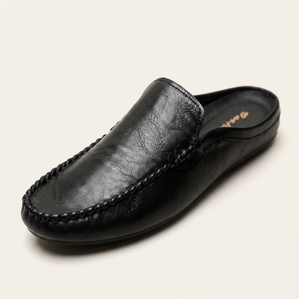 Randy - Leder-Mules mit Mokassinnaht