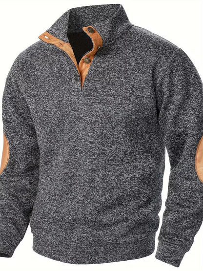 Dennis - Strukturiertes Stehkragen-Sweatshirt