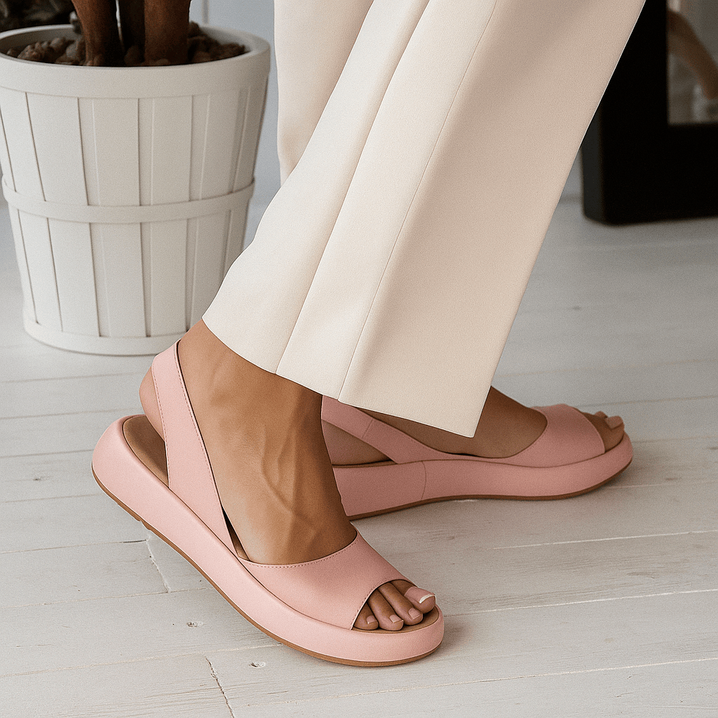 Luz - Gepolsterte Ledersandalen