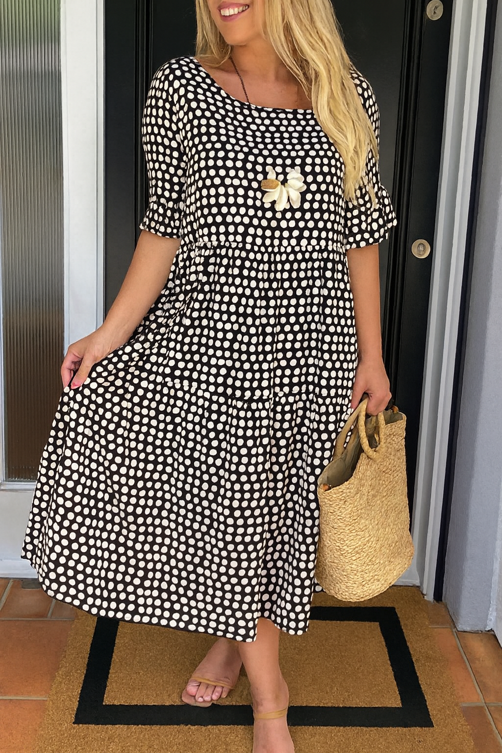 Ramona - Kurzärmliges Midi-Kleid