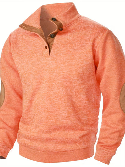 Dennis - Strukturiertes Stehkragen-Sweatshirt