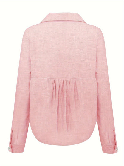 Elowen - Langarm-Reversbluse mit Fransen
