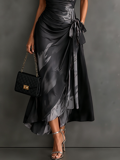 Tonia - Aquarell-Print Wickel-Midikleid