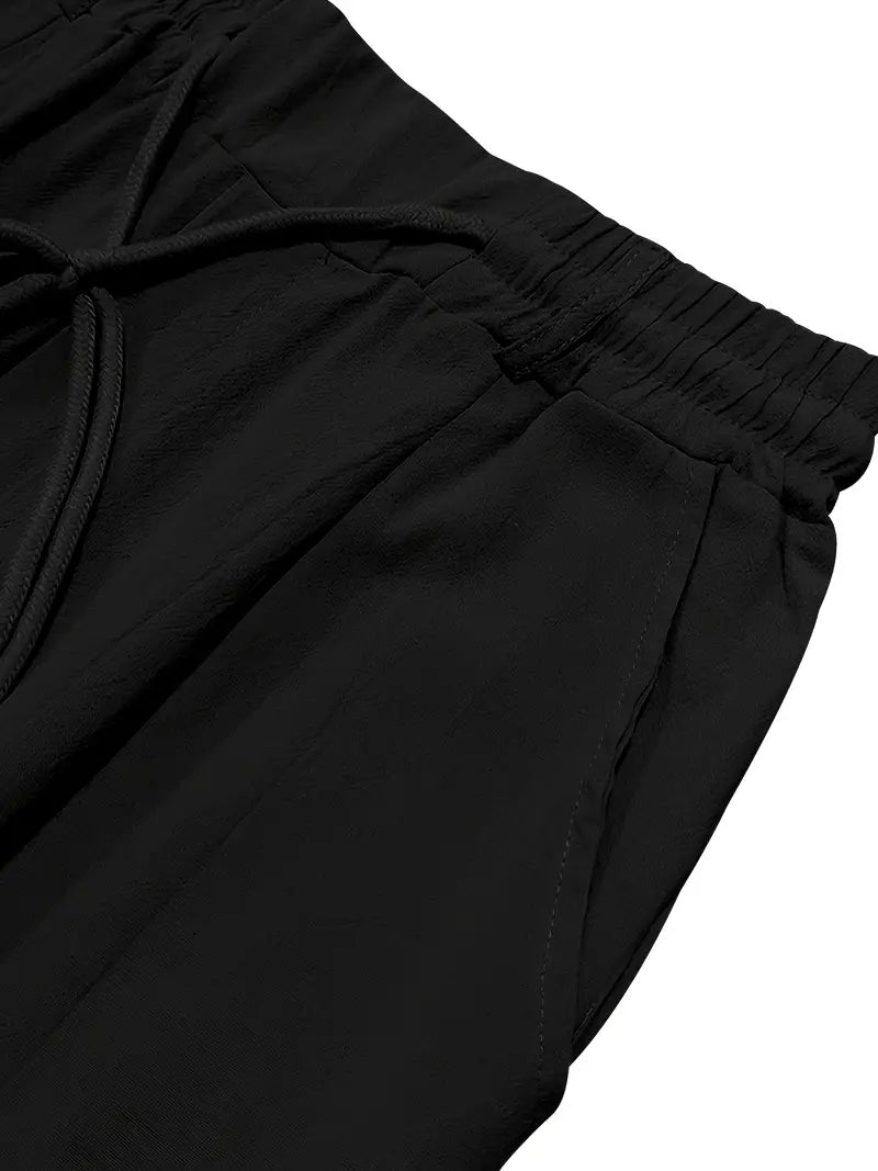 Avenor - Weite Leinenhose mit Kordelbund