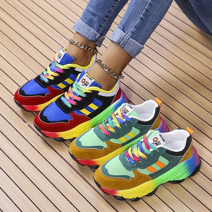 Lunava - Bunter Sneaker mit breiter Spitze