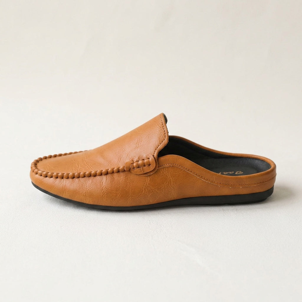 Randy - Leder-Mules mit Mokassinnaht