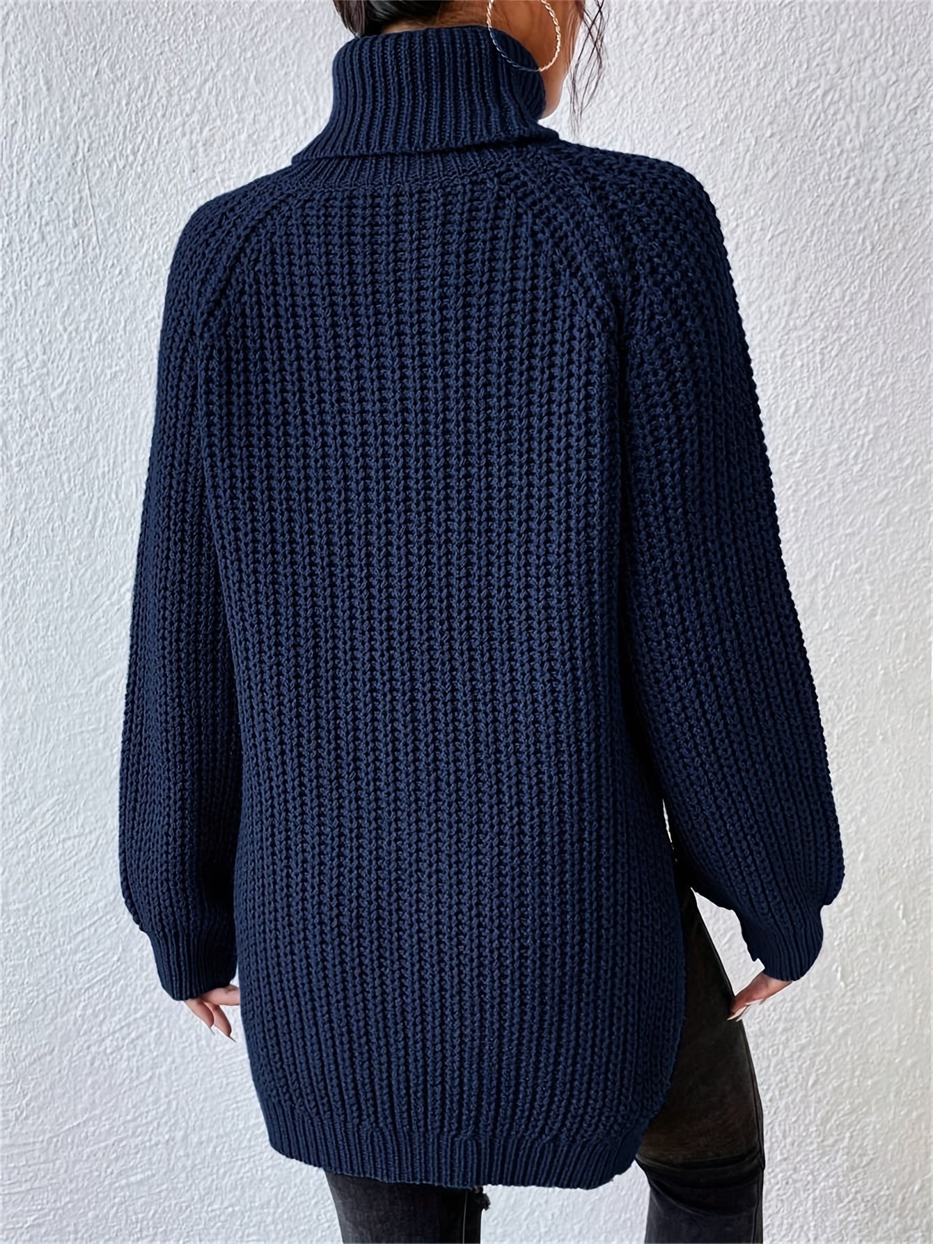Lysette - Raglan-Stricktop mit Hochkragen