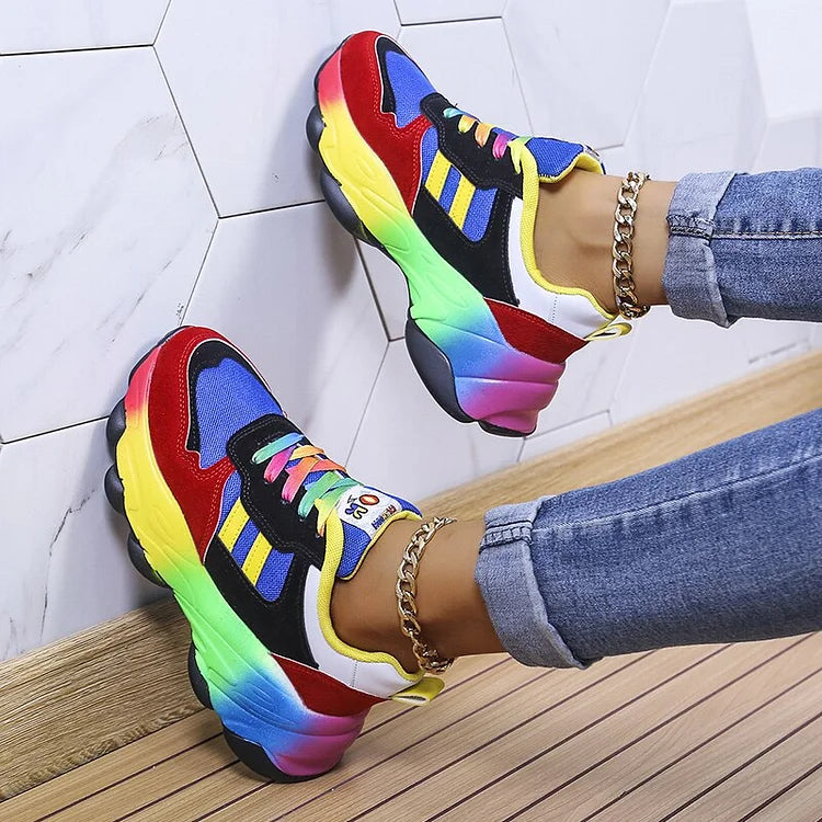 Lunava - Bunter Sneaker mit breiter Spitze