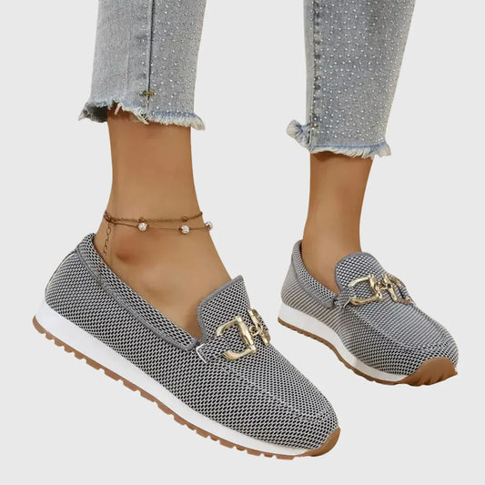 Gladys - Gepolsterte Mesh-Mokassins