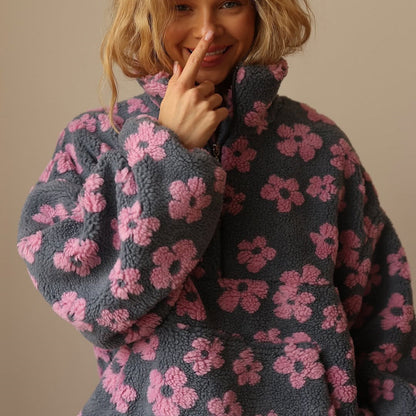 Alenia - Lockere Teddy-Fleece-Jacke