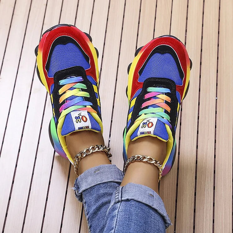 Lunava - Bunter Sneaker mit breiter Spitze