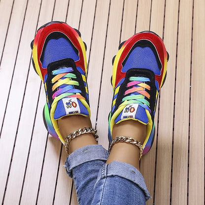 Lunava - Bunter Sneaker mit breiter Spitze
