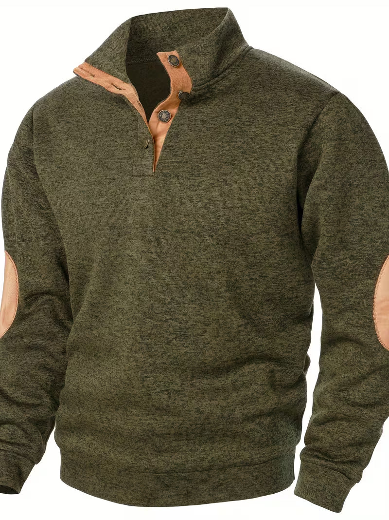 Dennis - Strukturiertes Stehkragen-Sweatshirt