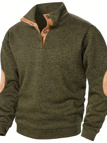 Dennis - Strukturiertes Stehkragen-Sweatshirt