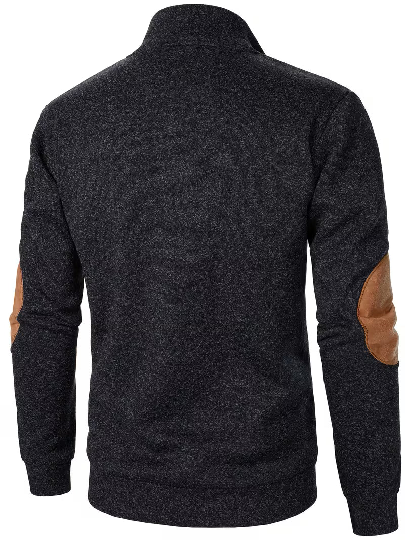 Dennis - Strukturiertes Stehkragen-Sweatshirt