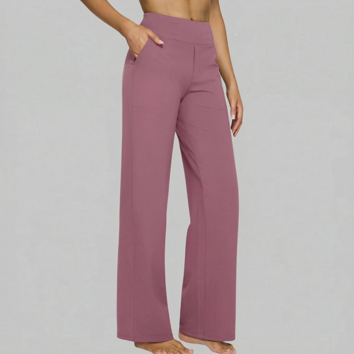 Klara - High-Waist Stretchhose mit Taschen