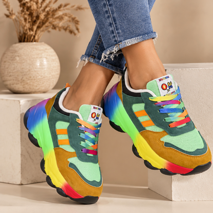 Lunava - Bunter Sneaker mit breiter Spitze