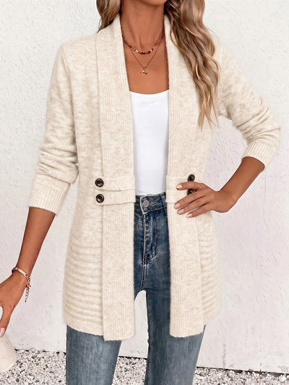 Felecia - Halblanger Gürtel-Cardigan
