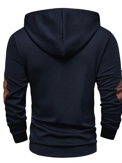 Earl - Strukturierter Hoodie mit Knopfleiste