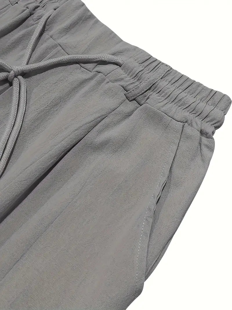 Avenor - Weite Leinenhose mit Kordelbund