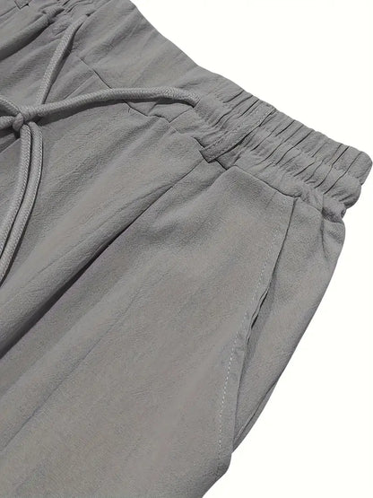 Avenor - Weite Leinenhose mit Kordelbund