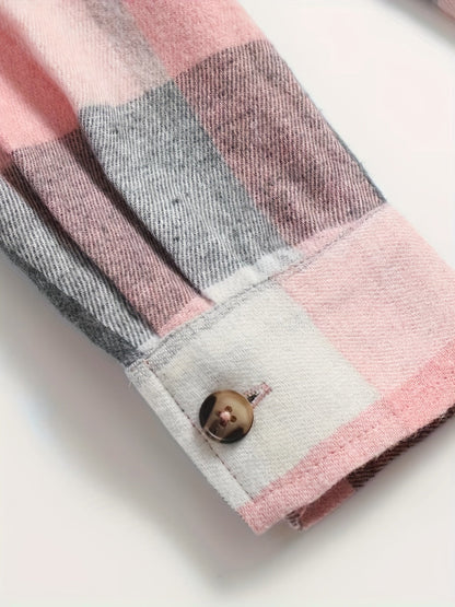 Liora - Gingham Langarmbluse