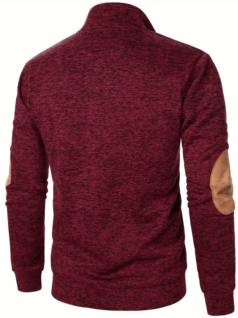 Dennis - Strukturiertes Stehkragen-Sweatshirt