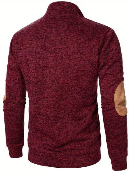 Dennis - Strukturiertes Stehkragen-Sweatshirt