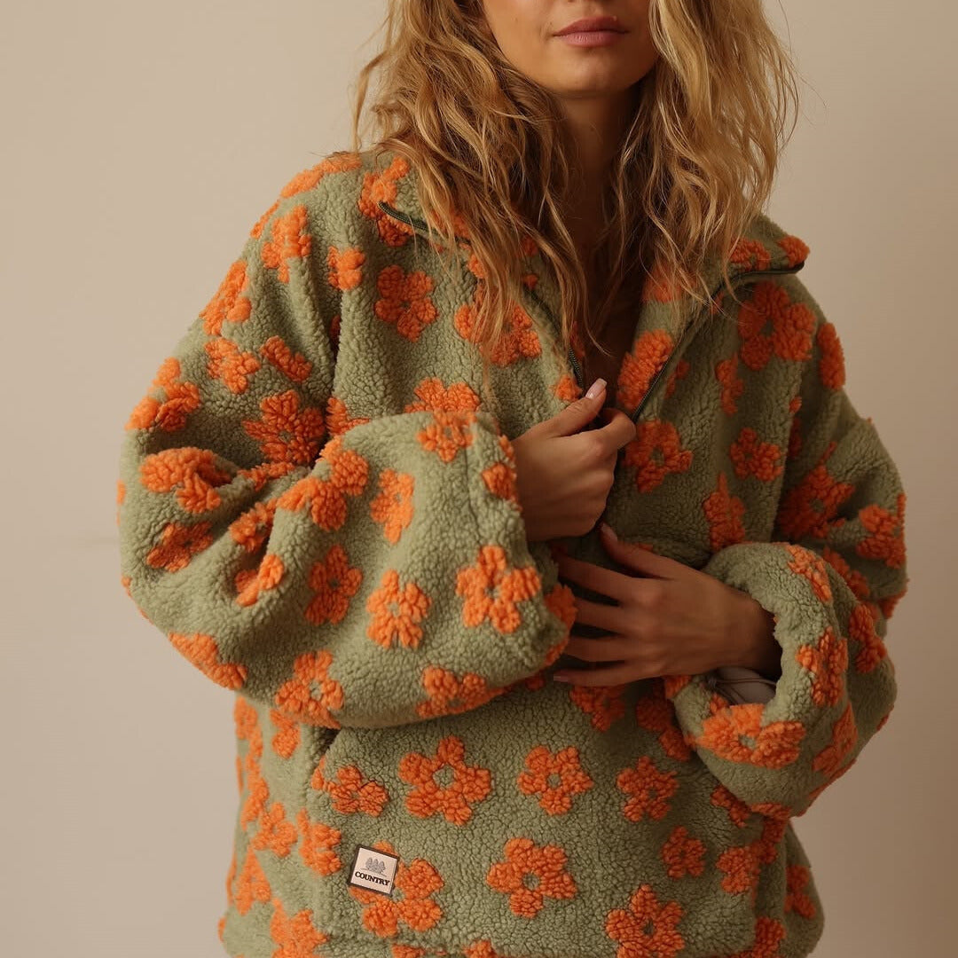 Alenia - Lockere Teddy-Fleece-Jacke