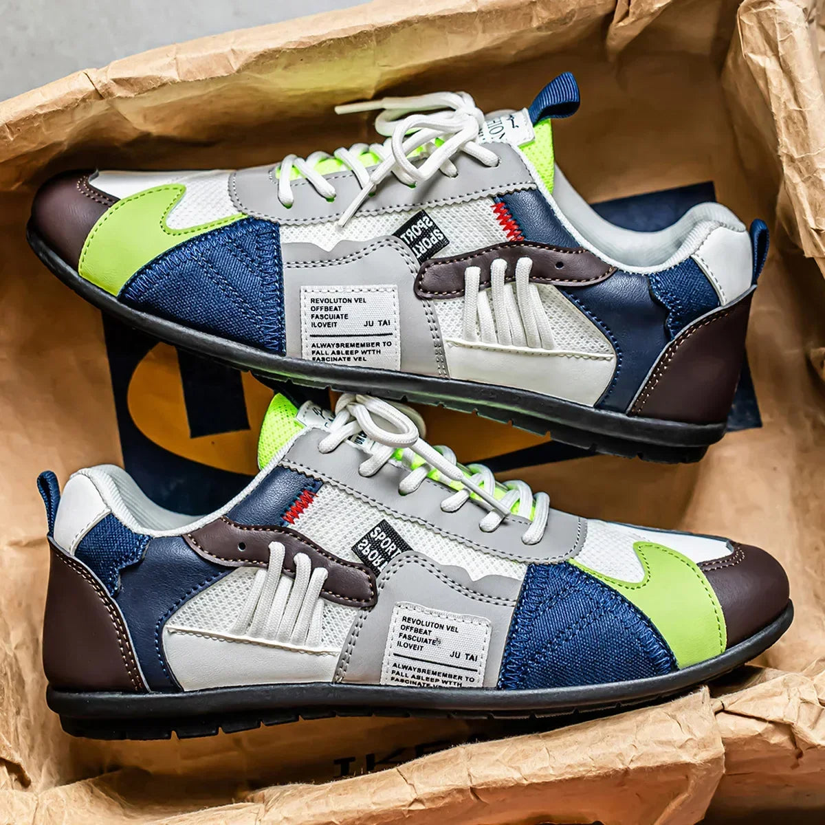 Ambrose - Leder-Mesh Retro-Sneaker
