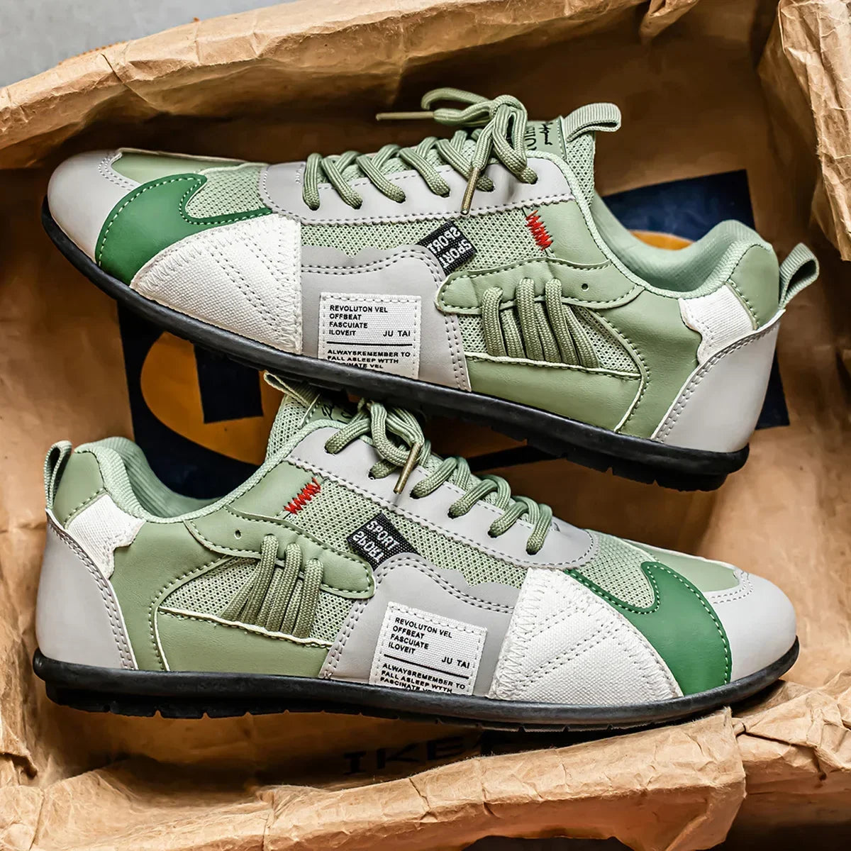 Ambrose - Leder-Mesh Retro-Sneaker
