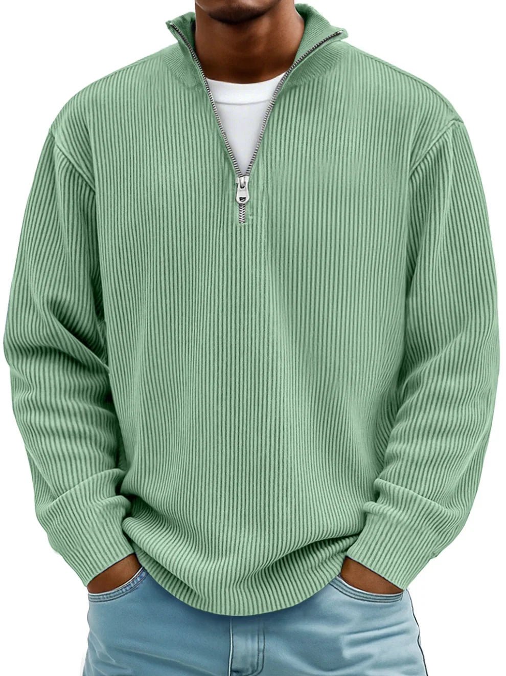 Aurel - Half-Zip Strickpullover