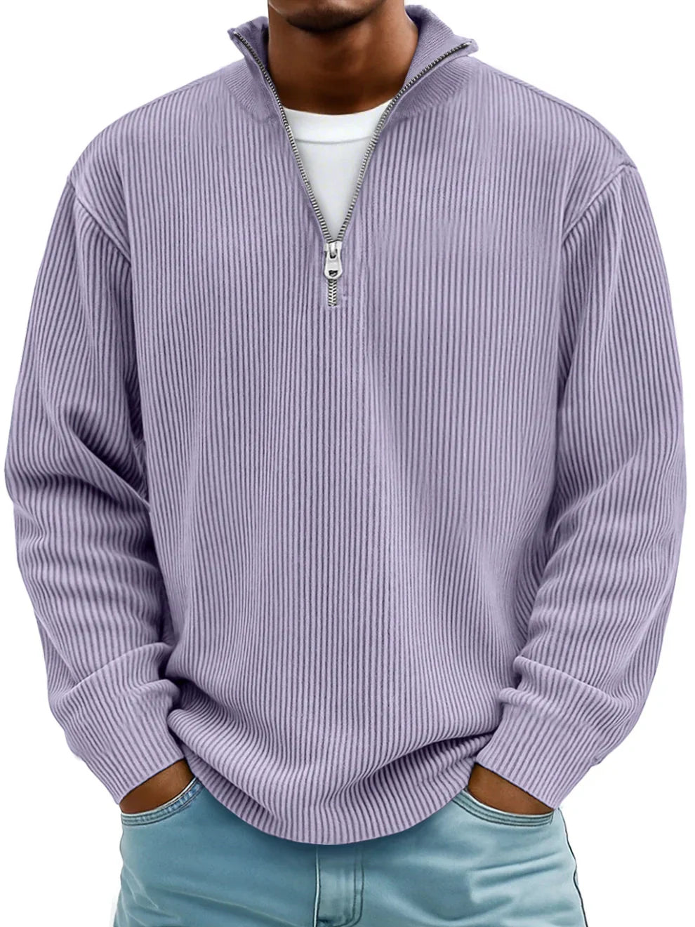 Aurel - Half-Zip Strickpullover