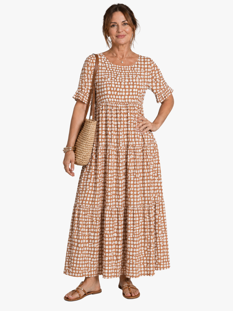 Ramona - Kurzärmliges Midi-Kleid