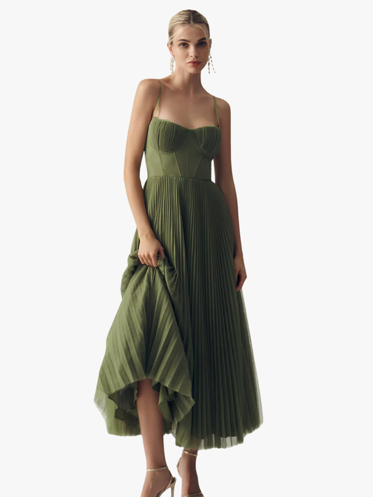 Deann - Strukturiertes Korsagen-Midikleid